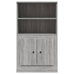 Highboard Grey Sonoma 60x35.5x103.5 cm Engineered Wood