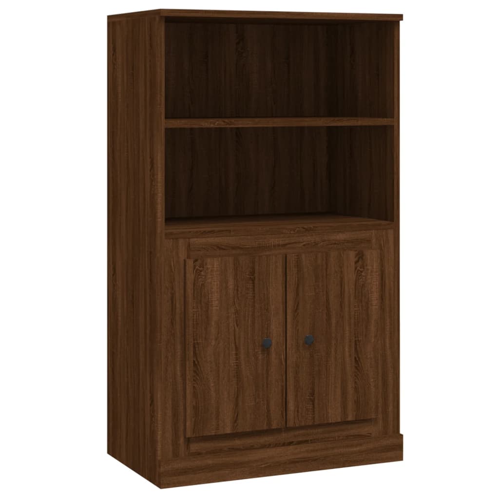Highboard Brown Oak 60x35.5x103.5 cm Engineered Wood