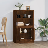 Highboard Brown Oak 60x35.5x103.5 cm Engineered Wood - Side View