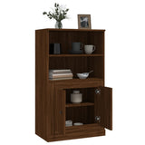 Highboard Brown Oak 60x35.5x103.5 cm Engineered Wood