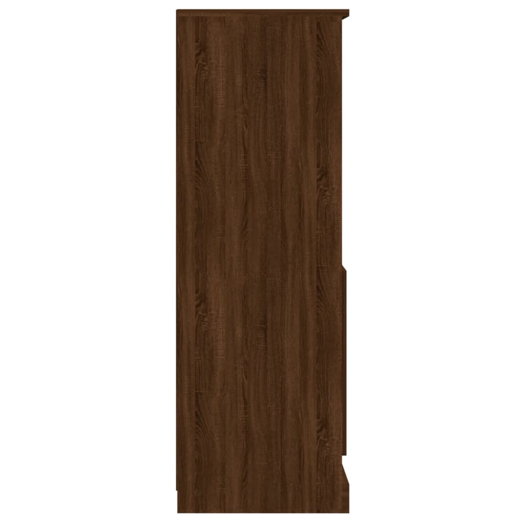 Highboard Brown Oak 60x35.5x103.5 cm Engineered Wood