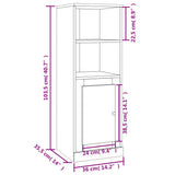 Highboard Black 36x35.5x103.5 cm Engineered Wood - Extra Image