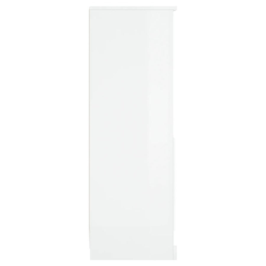 Highboard High Gloss White 36x35.5x103.5 cm Engineered Wood