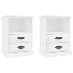 Bedside Cabinets 2 pcs White 43x36x60 cm