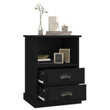 Bedside Cabinets 2 pcs Black 43x36x60 cm - 45-Degree Angle