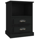 Bedside Cabinets 2 pcs Black 43x36x60 cm - Rear View