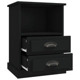 Bedside Cabinets 2 pcs Black 43x36x60 cm - Low Angle