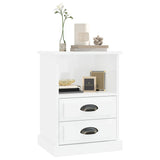 Bedside Cabinet High Gloss White 43x36x60 cm - Top-Down View