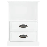 Bedside Cabinet High Gloss White 43x36x60 cm - Rear View