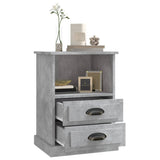 Bedside Cabinets 2 pcs Concrete Grey 43x36x60 cm - 45-Degree Angle