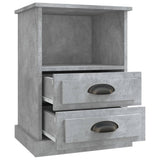 Bedside Cabinets 2 pcs Concrete Grey 43x36x60 cm - Low Angle