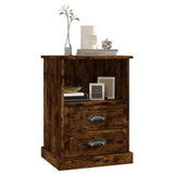 Bedside Cabinets 2 pcs Smoked Oak 43x36x60 cm - Top-Down View