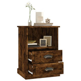 Bedside Cabinets 2 pcs Smoked Oak 43x36x60 cm - 45-Degree Angle