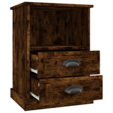 Bedside Cabinets 2 pcs Smoked Oak 43x36x60 cm - Low Angle