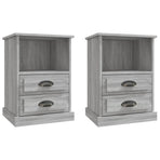 Bedside Cabinets 2 pcs Grey Sonoma 43x36x60 cm