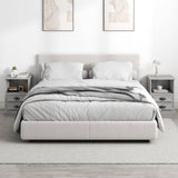 Bedside Cabinets 2 pcs Grey Sonoma 43x36x60 cm - Side View