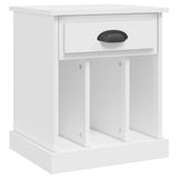 Bedside Cabinet White 43x36x50 cm - Front View