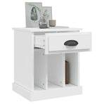 Bedside Cabinet White 43x36x50 cm