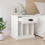 Bedside Cabinets 2 pcs White 43x36x50 cm - Side View
