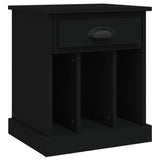 Bedside Cabinet Black 43x36x50 cm - Front View