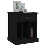 Bedside Cabinet Black 43x36x50 cm - Top-Down View