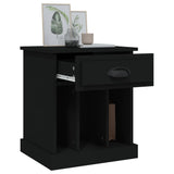 Bedside Cabinet Black 43x36x50 cm - 45-Degree Angle