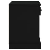 Bedside Cabinet Black 43x36x50 cm - Low Angle