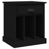 Bedside Cabinets 2 pcs Black 43x36x50 cm - Rear View