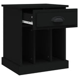 Bedside Cabinets 2 pcs Black 43x36x50 cm - Close-Up Angle