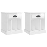 Bedside Cabinets 2 pcs High Gloss White 43x36x50 cm