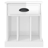 Bedside Cabinets 2 pcs High Gloss White 43x36x50 cm - Low Angle