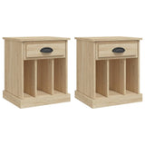 Bedside Cabinets 2 pcs Sonoma Oak 43x36x50 cm - Front View
