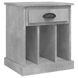 Bedside Cabinet Concrete Grey 43x36x50 cm - Front View