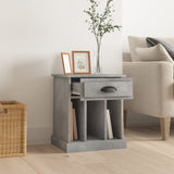 Bedside Cabinet Concrete Grey 43x36x50 cm - Side View