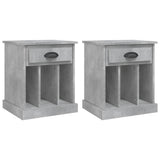 Bedside Cabinets 2 pcs Concrete Grey 43x36x50 cm