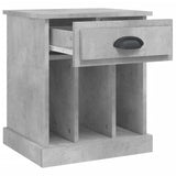 Bedside Cabinets 2 pcs Concrete Grey 43x36x50 cm - Close-Up Angle