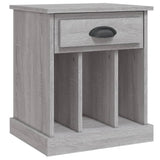 Bedside Cabinet Grey Sonoma 43x36x50 cm - Front View
