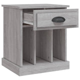 Bedside Cabinet Grey Sonoma 43x36x50 cm - Rear View