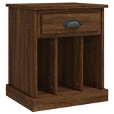 Bedside Cabinet Brown Oak 43x36x50 cm - Front View