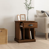 Bedside Cabinet Brown Oak 43x36x50 cm - Side View