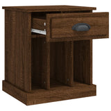 Bedside Cabinet Brown Oak 43x36x50 cm - Rear View