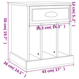 Bedside Cabinet Brown Oak 43x36x50 cm - Extra Image
