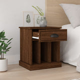 Bedside Cabinets 2 pcs Brown Oak 43x36x50 cm - Side View