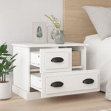 Bedside Cabinet White 60x39x45 cm - Side View