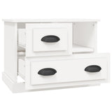 Bedside Cabinet White 60x39x45 cm - Rear View