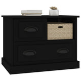 Bedside Cabinet Black 60x39x45 cm - Top-Down View