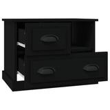 Bedside Cabinet Black 60x39x45 cm - Rear View