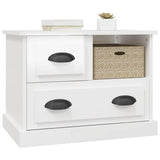 Bedside Cabinet High Gloss White 60x39x45 cm - Top-Down View