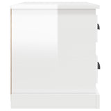 Bedside Cabinet High Gloss White 60x39x45 cm - Low Angle
