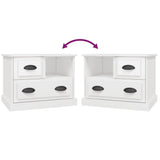 Bedside Cabinet High Gloss White 60x39x45 cm - Extra Image